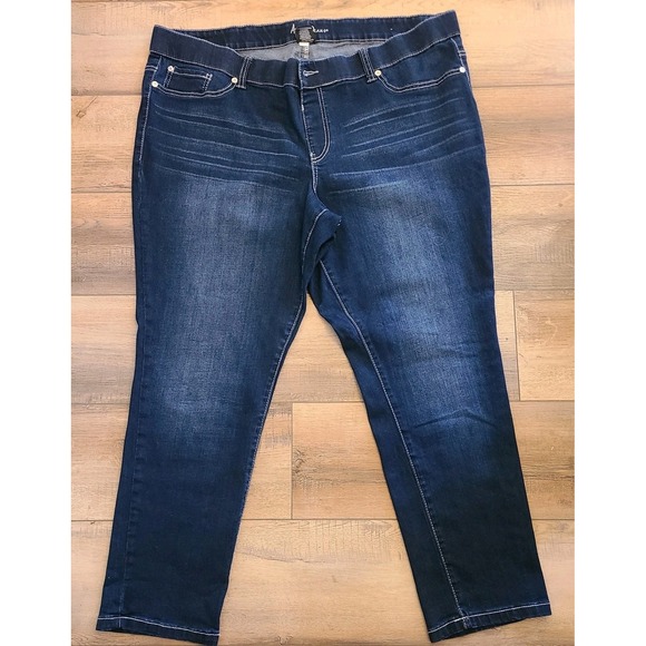 Ariya Denim - Ariya Curvy Jeans Kilkenny Size 24 Women's Blue Denim Mid Rise Straight Leg